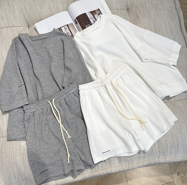 Casual T Shirt And Shorts Two Pieces Set