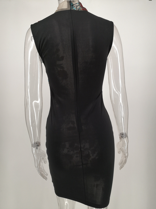 Floral See-through Bodycon Dress