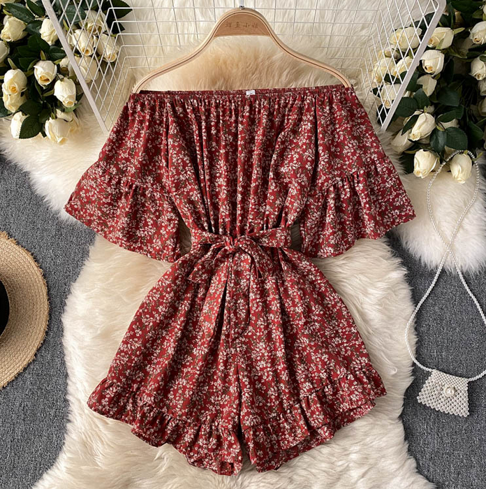 Floral Off The Shouder Romper