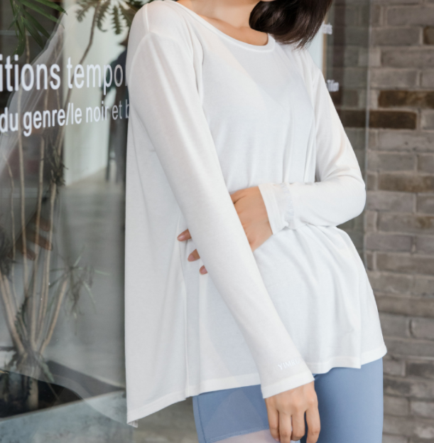 Back Slit Long Sleeve Top