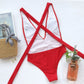 Bandage Deep V Neck Swimwear