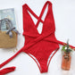 Bandage Deep V Neck Swimwear