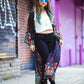 Black Chiffon Maxi Cardigan
