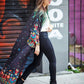 Black Chiffon Maxi Cardigan