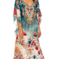 Boho Deep V Neck Maxi Cover Up