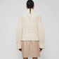 Stand-up collar zipper pullover sweater