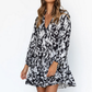 Floral Deep V neck Dress