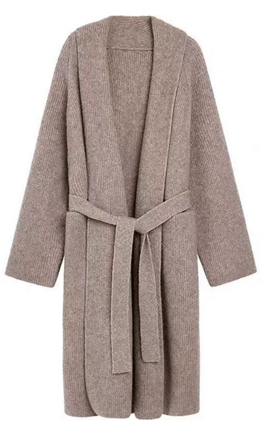 Solid Color Knit Cardigan