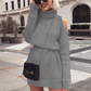 High neck strapless sweater dress