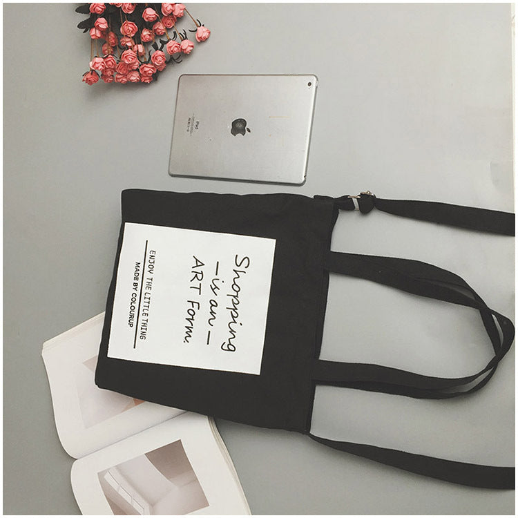 Canvas Letter Print Bags