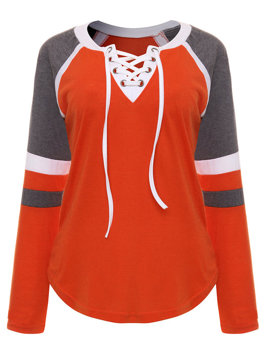 Casual Lace Up Top