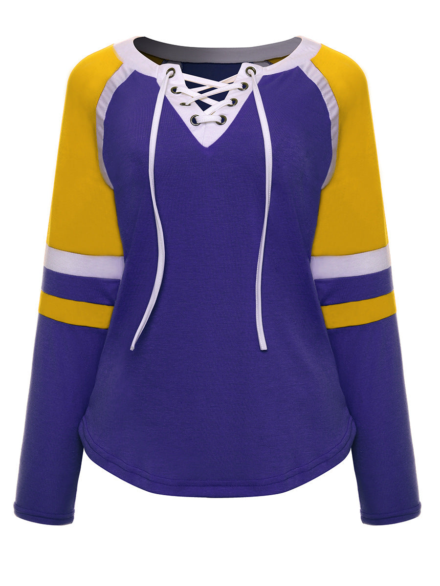 Casual Lace Up Top