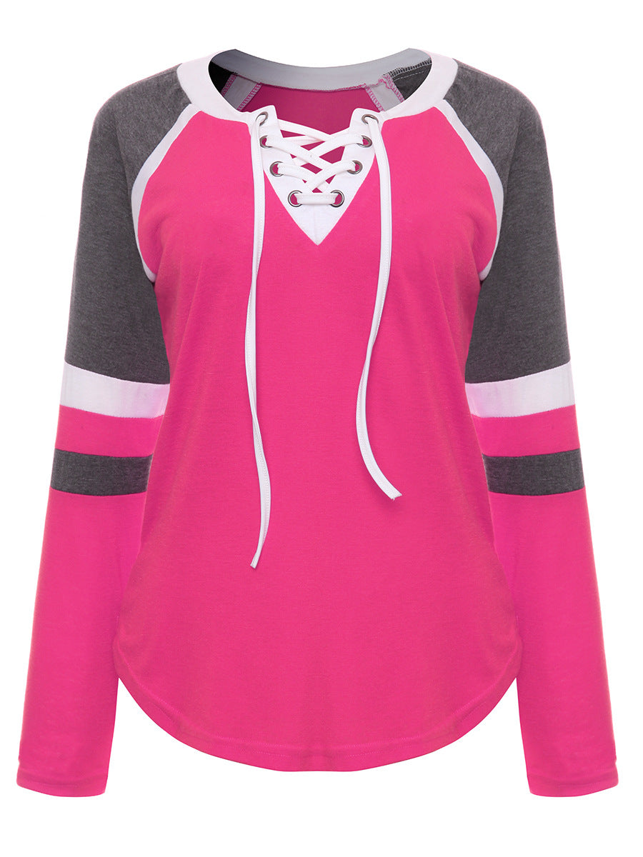 Casual Lace Up Top