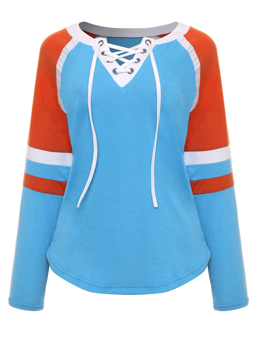 Casual Lace Up Top