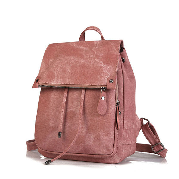 Casual Solid Color Backpack