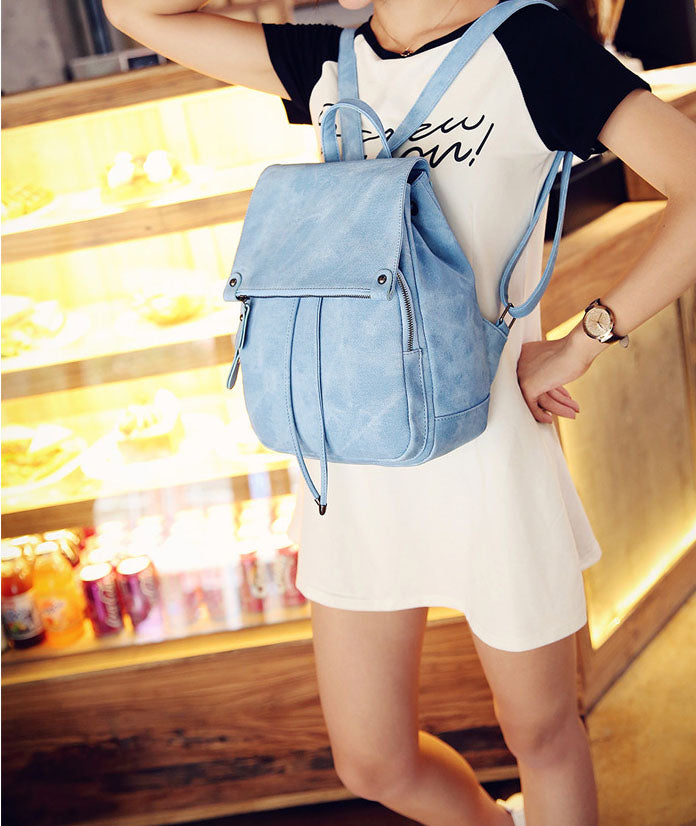 Casual Solid Color Backpack