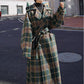 Checked Lapel Coat