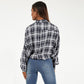 Checked Print Blouse