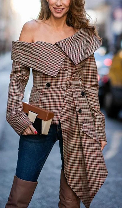 Checkered  Irregular Top