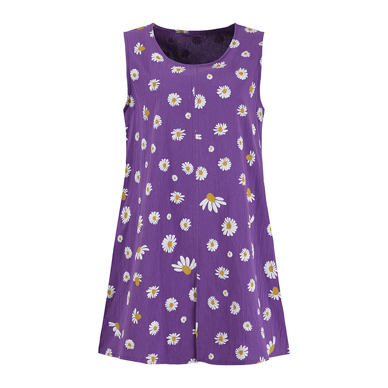 Chrysanthemum Sleeveless Slit Top
