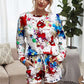 Colourful Tie-dye Long Sleeves Top And Shorts Two Pieces Set