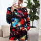 Colourful Tie-dye Long Sleeves Top And Shorts Two Pieces Set
