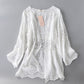 Cotton Hollowing Out Cardigan
