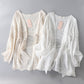 Cotton Hollowing Out Cardigan