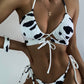 Cow Print Bikini Set