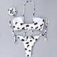 Cow Print Bikini Set