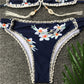 Crochet Floral Bikini Set