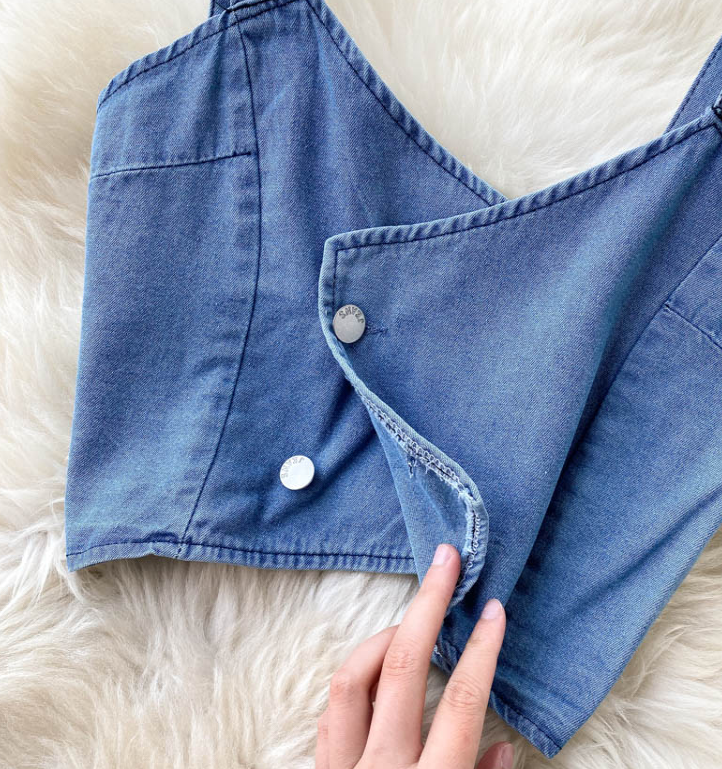 Denim Two Pieces Set