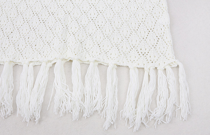 Knit Tassels Cover Up