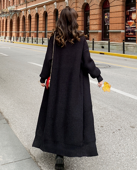 Casual Knit Long Cardigan