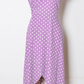 Dot Print V Neck Irregular Dress