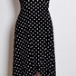 Dot Print V Neck Irregular Dress