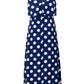 Dots Flounce Slit Dress