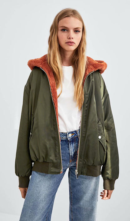 Double Side Wear Hooded Vans Jacket
