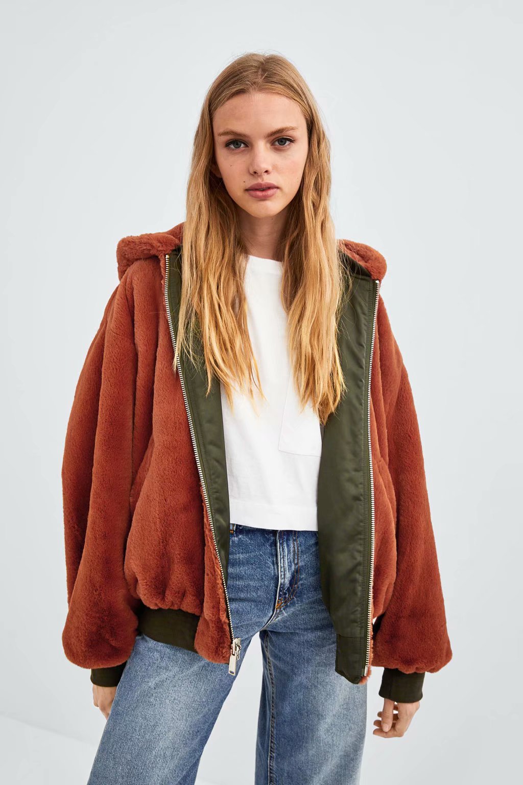 Double Side Wear Hooded Vans Jacket