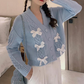 Bowknot Knotted Sweater Cardigan