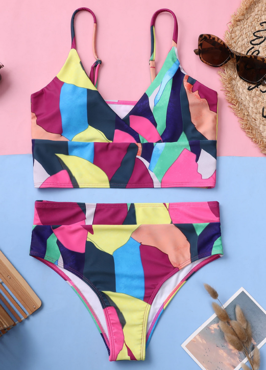 Geometric Printing Bikini Set