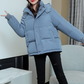 Hooded casual down cotton jacket
