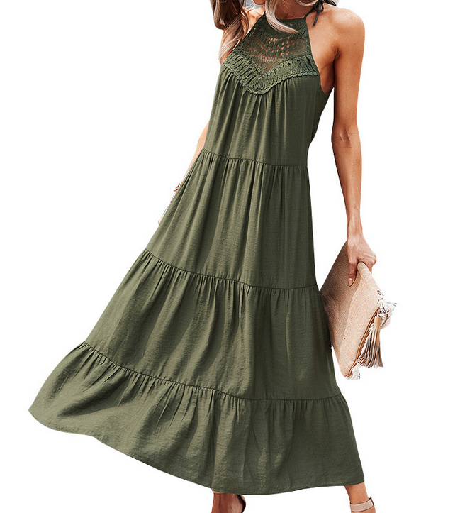 Solid Color Casual Dress