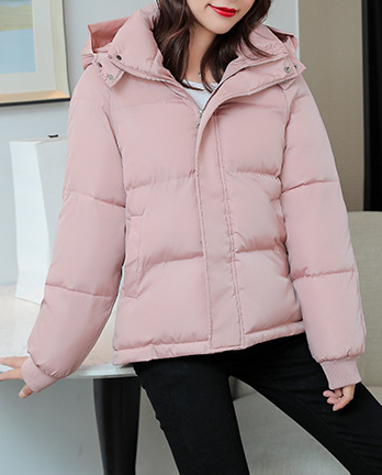 Hooded casual down cotton jacket