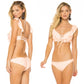 Falbala Front Lace Up Bikini Set