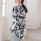 Floral Lace Splicing High Low Blouse