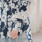 Floral Lace Splicing High Low Blouse