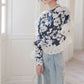 Floral Lace Splicing High Low Blouse