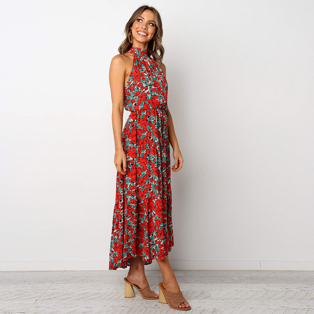 Floral Print Sleeveless Dress