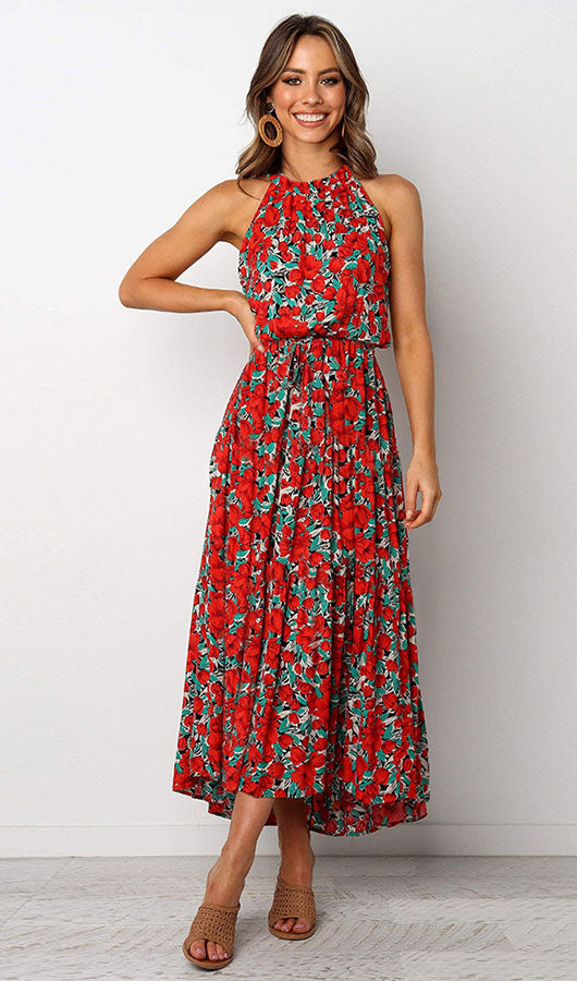 Floral Print Sleeveless Dress